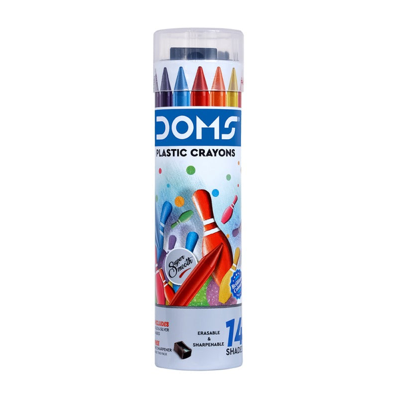 Doms Plastic Crayons 14 Shades