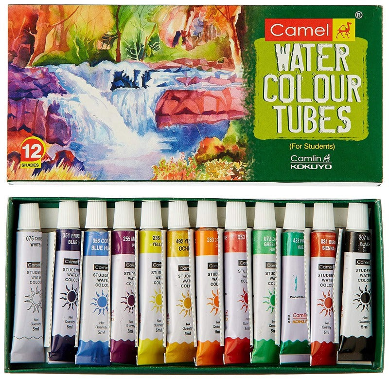 Camel Water Colour Tubes 12 Shades
