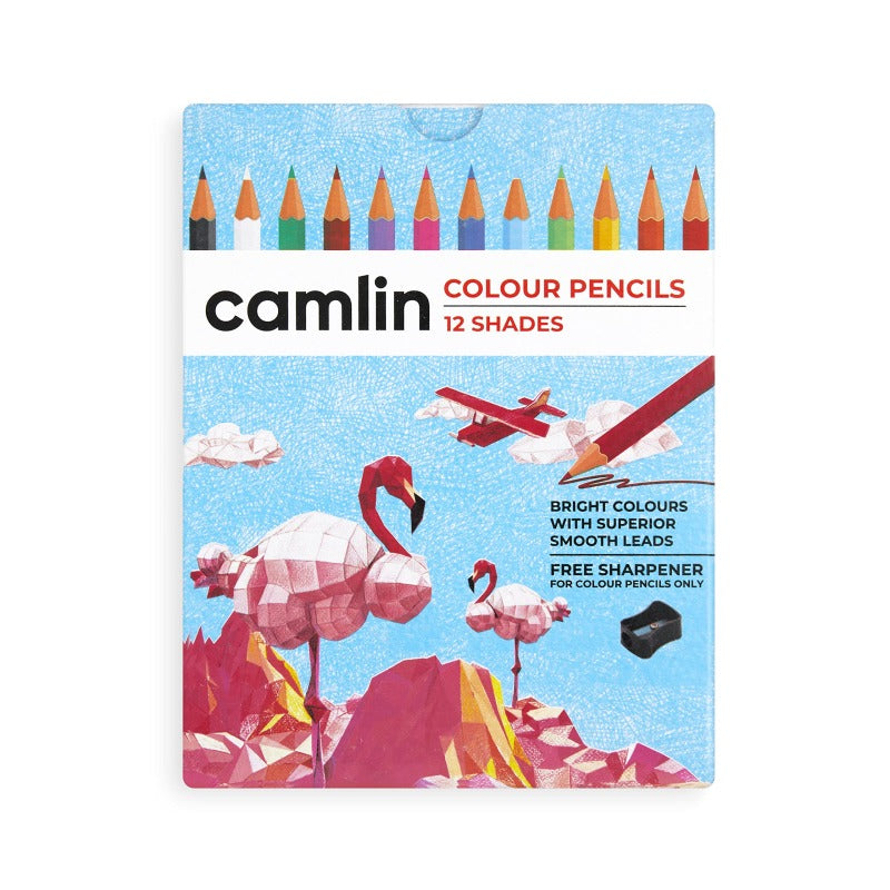 Camlin Colour Pencil (12 Shades) Half Size