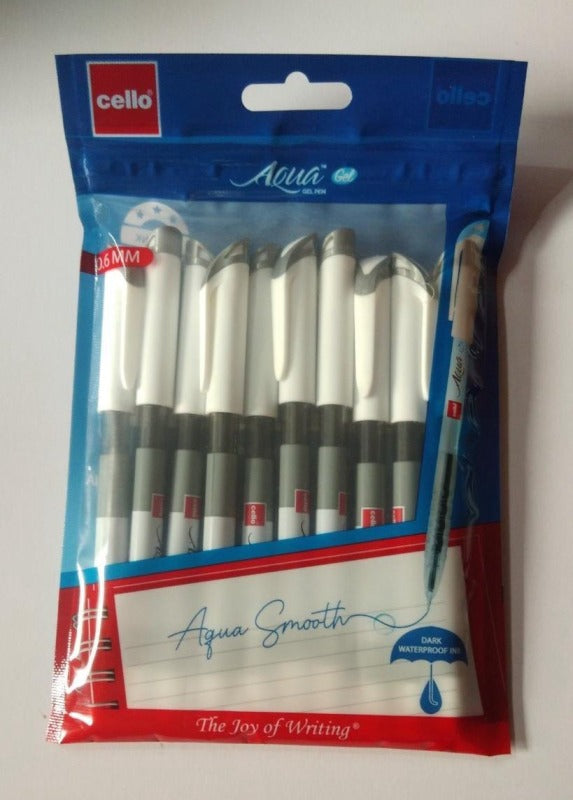 Cello Aqua Gel Pen Black