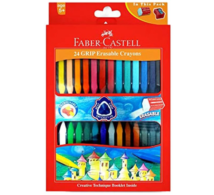 Faber Castle Grip Erasable Crayons(24 Shades)