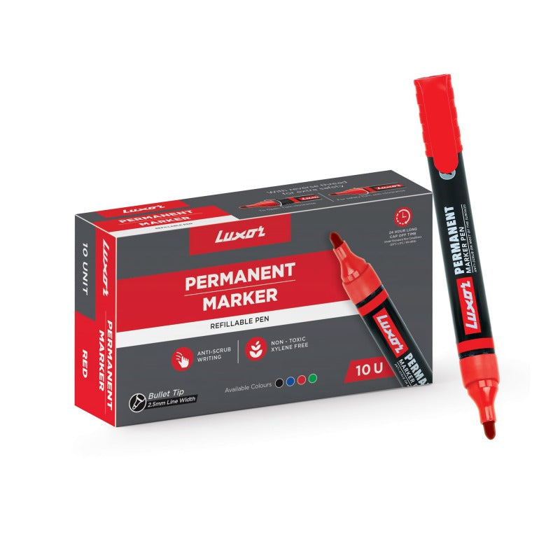 Luxor Permanent Marker Red