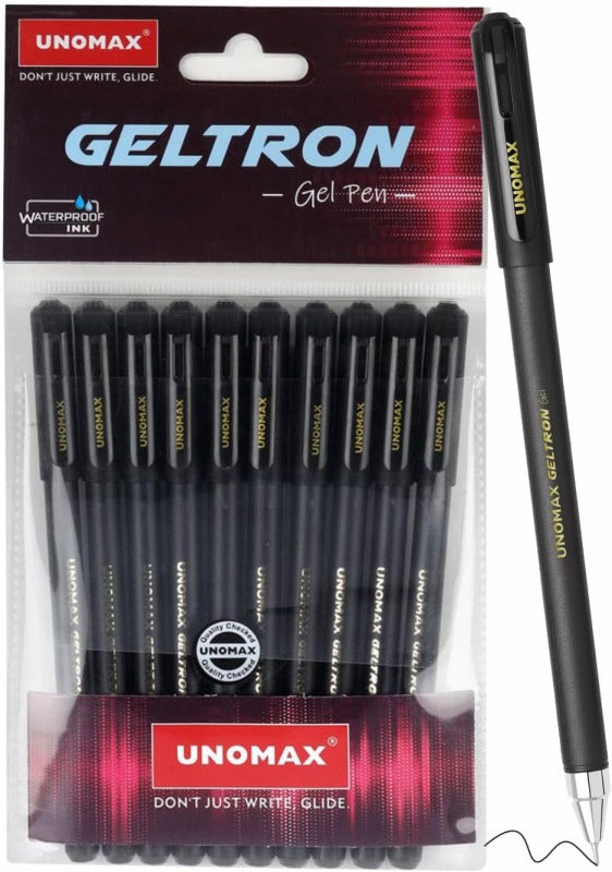 Unomax Geltron Pearl Gel Pen Black