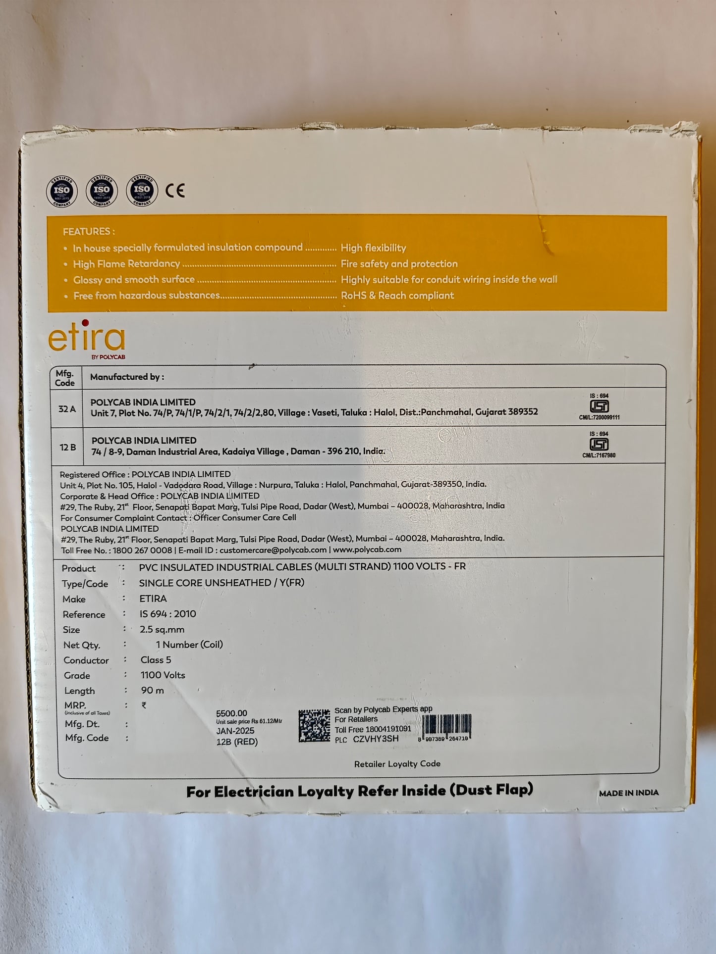 Polycab Etira 2.5mm