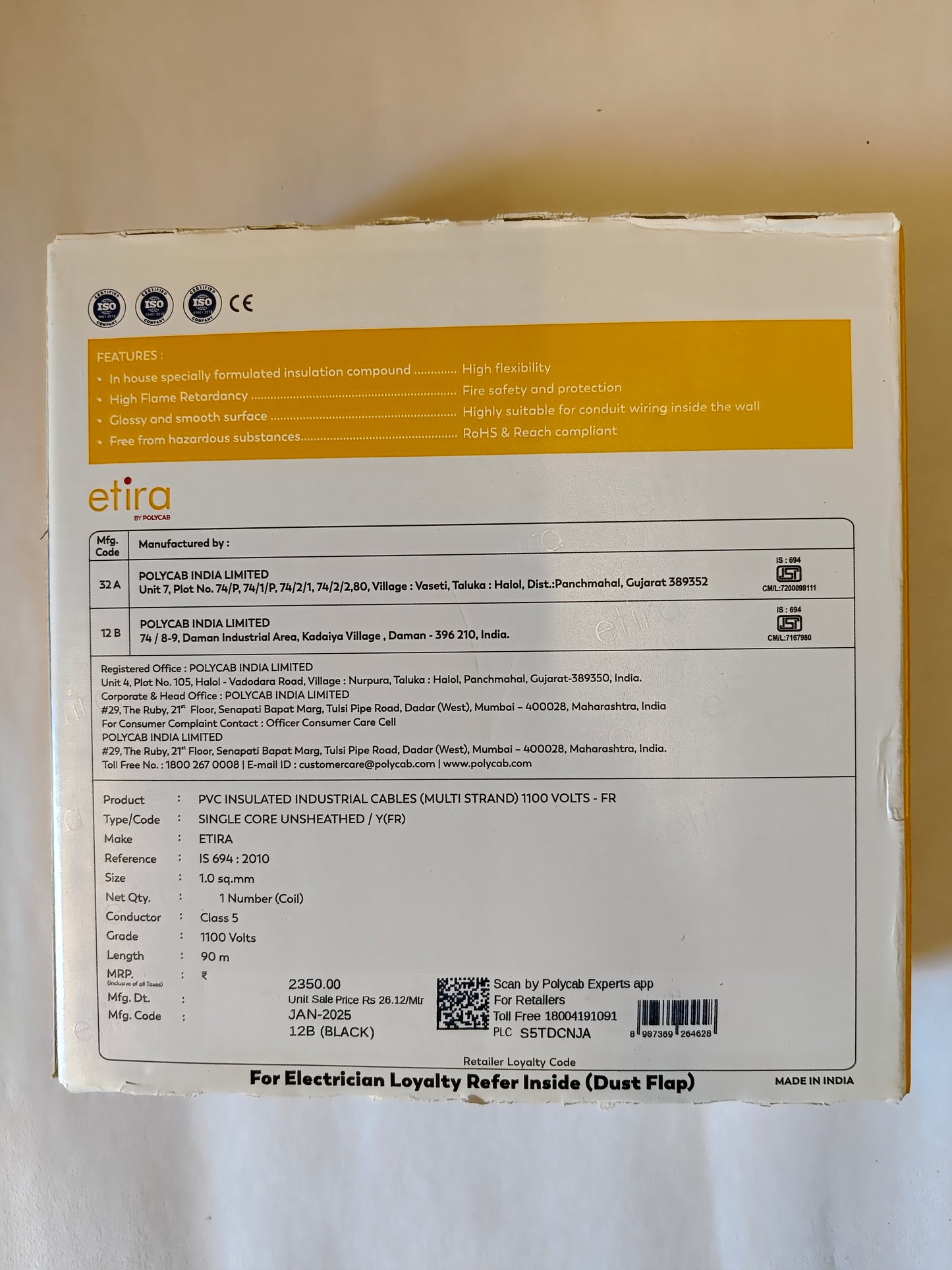 Polycab Etira 1.0mm