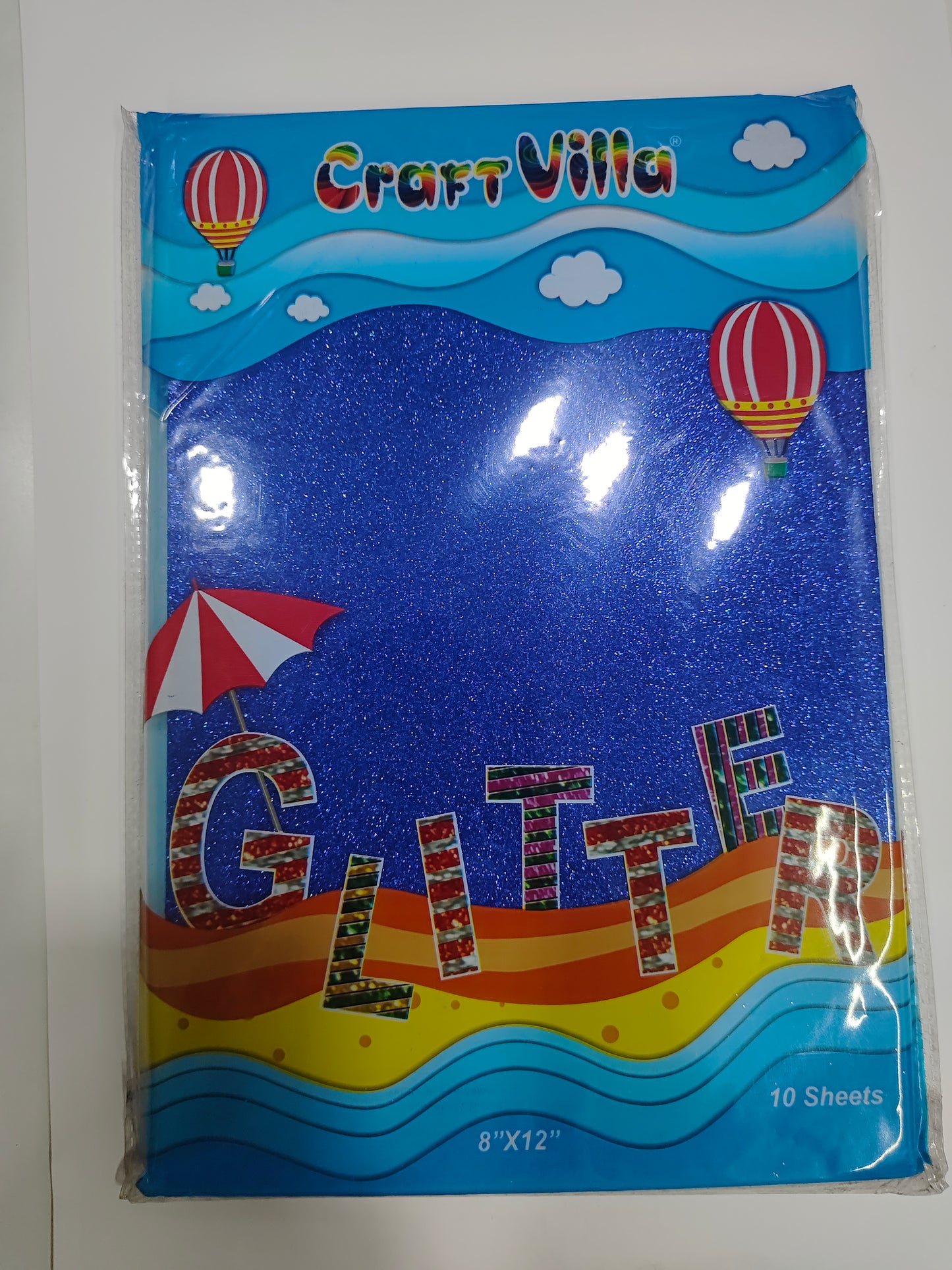 A4 Glitter Sheet - Dark Blue