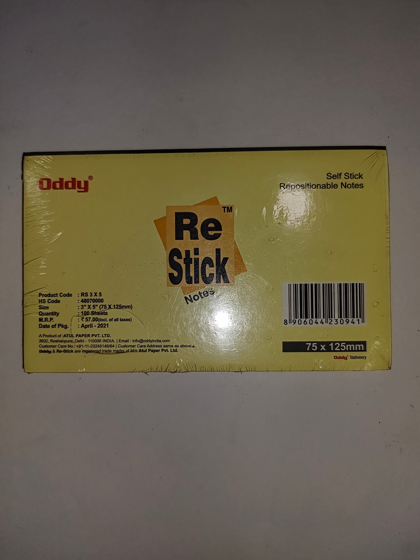 Oddy Yellow Stickee Notes(3X5)