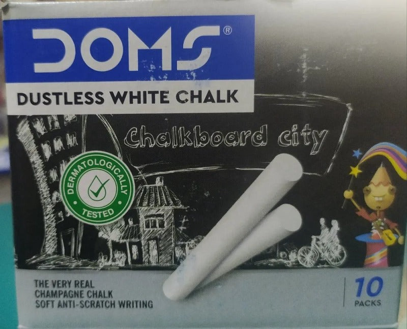 Doms Dustless White Chalks