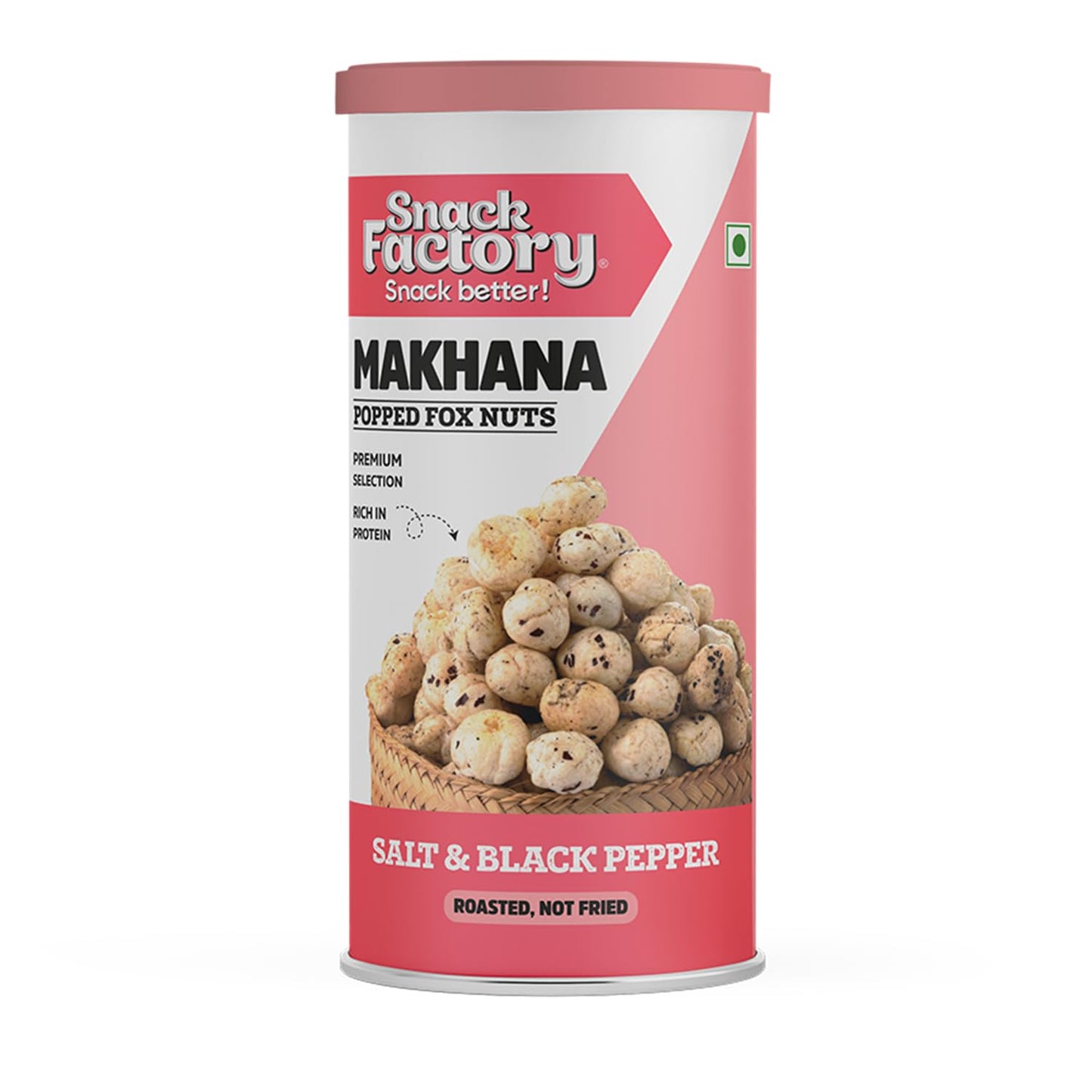 Snack Factory Snack Better! Makhana Popped Fox Nuts Salt & Black Pepper