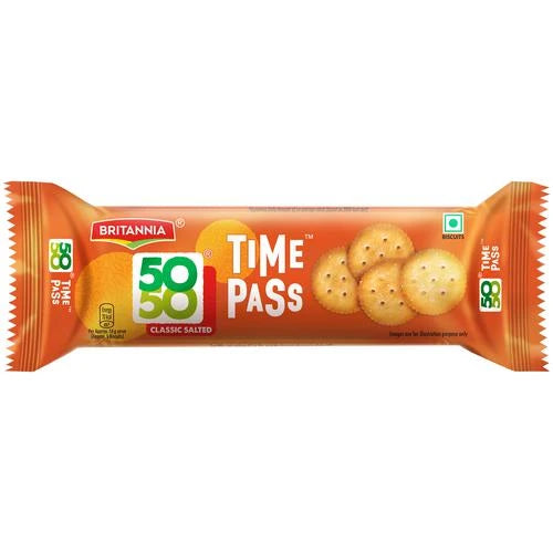 Britannia 50-50 Time Pass Classic Salted Biscuits
