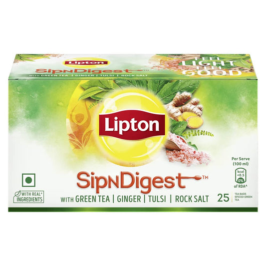 Lipton Sipndigest With Green Tea, Ginger, Tulsi & Rock Salt (Spiced Green Tea Bags)