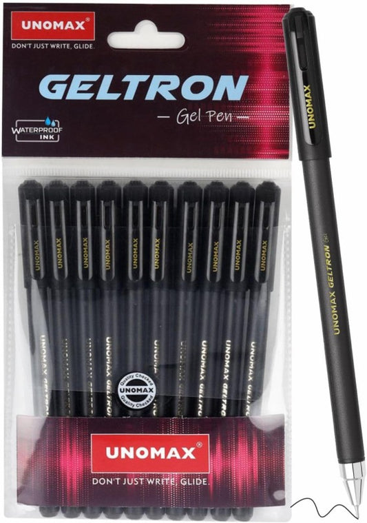 Unomax Geltron Pearl Gel Pen Black