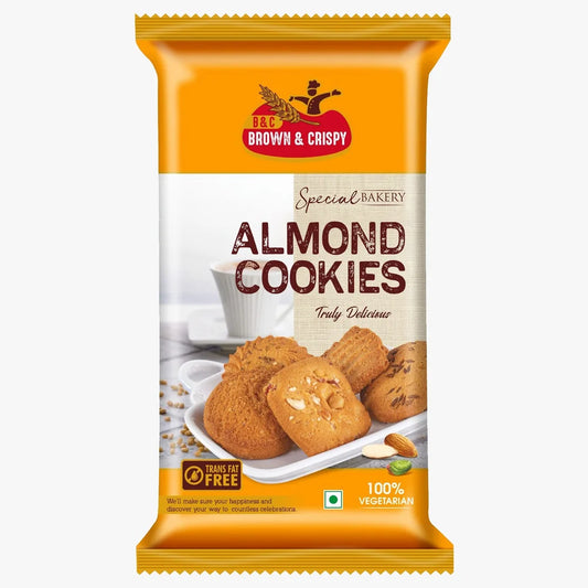 Brown And Crispy Honey Almond Cookies