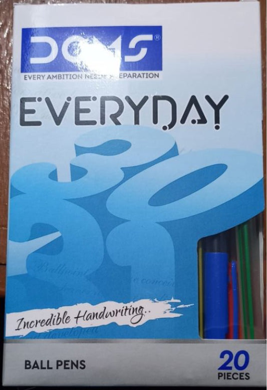 Doms Every Day Ball Pen Packet (Blue)