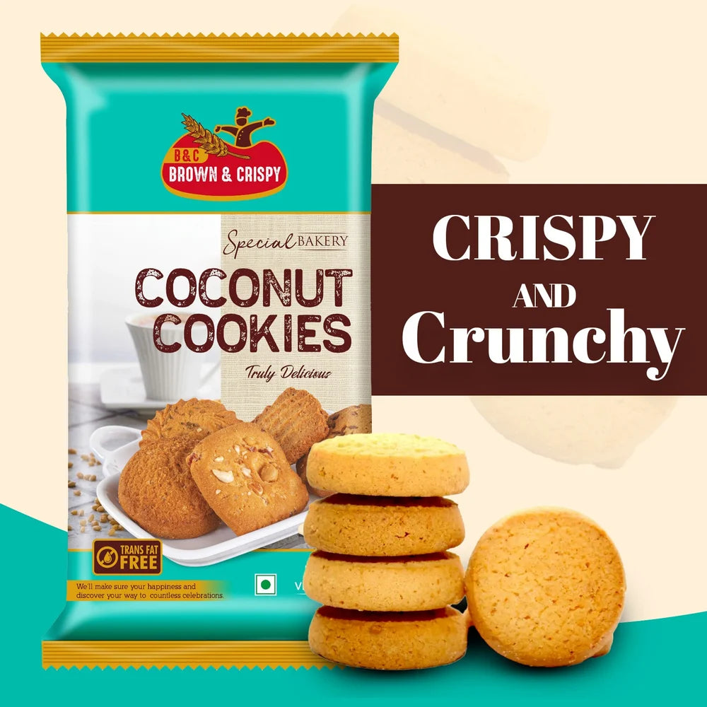 Brown & Crispy Bakery Coconut Cookies