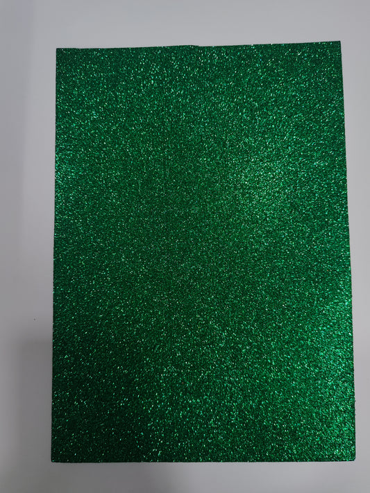 A4 Glitter Sheet - Dark Green