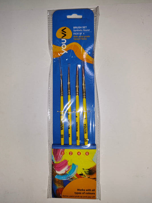 Youva Synthetic Round Brushes Set of 4
