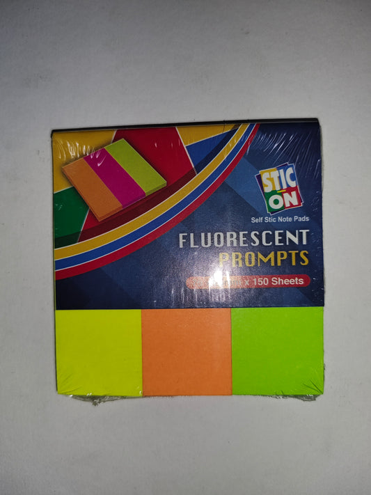 Stick On Fluorescent Paper Flags (3 Col)